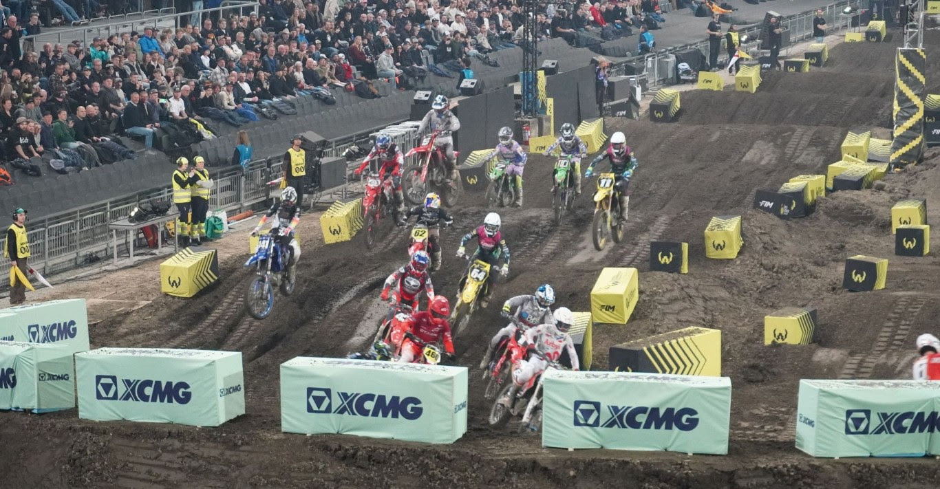 12. XCMG pure electric machines track building at the Swedish MX WSGP 2